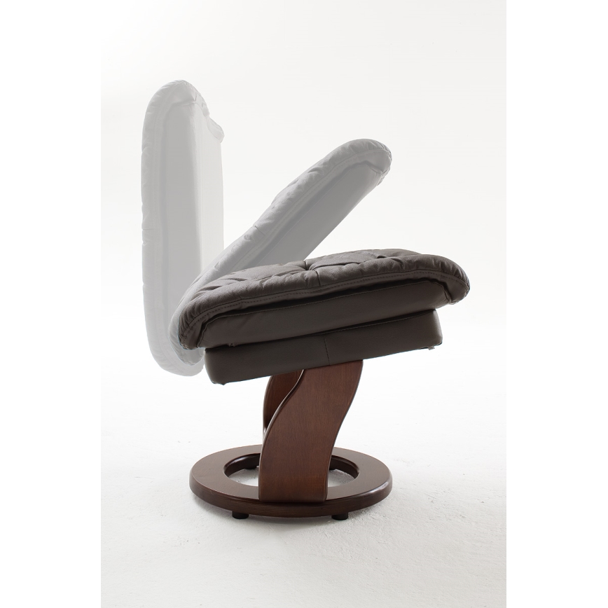 Poltrona reclinabile HABI marrone/noce