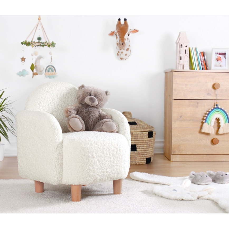 Poltroncina per bambini DORY bianca