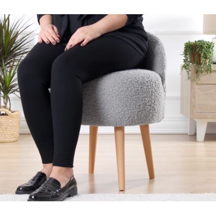 Poltroncina per bambini MIKI Ø 46 cm grigia