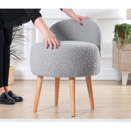 Poltroncina per bambini MIKI Ø 46 cm grigia