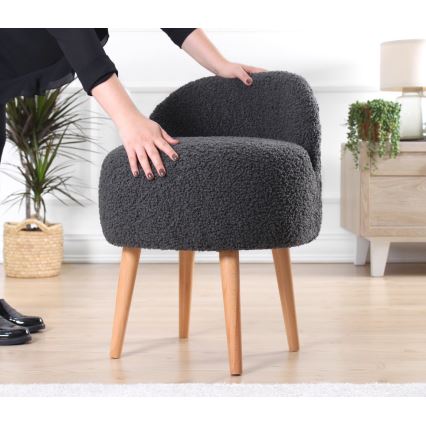Poltroncina per bambini MIKI Ø 46 cm, grigio scuro