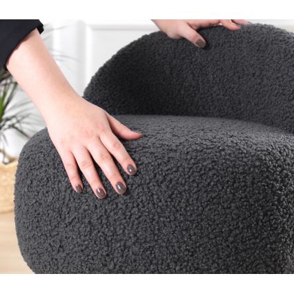 Poltroncina per bambini MIKI Ø 46 cm, grigio scuro