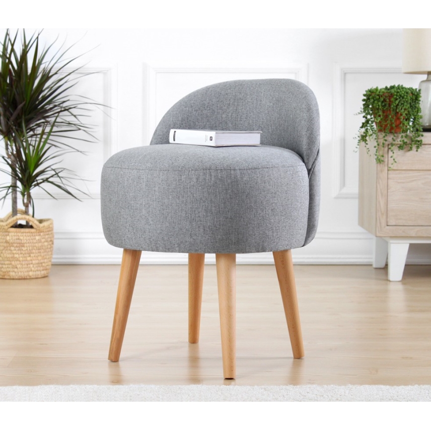 Poltroncina per bambini NIKI Ø 46 cm grigia