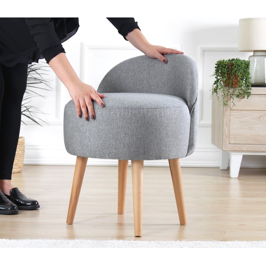 Poltroncina per bambini NIKI Ø 46 cm grigia