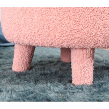 Poltroncina per bambini PIXI, Ø 46 cm, rosa