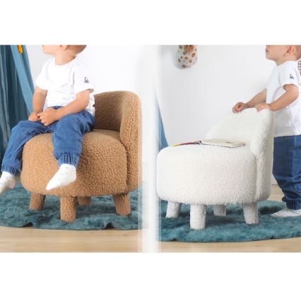 Poltroncina per bambini PIXI, Ø 46 cm, rosa