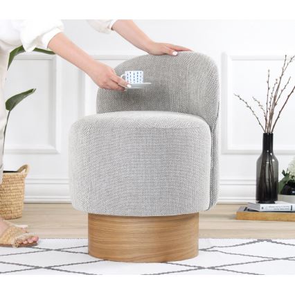 Poltroncina per bambini RIKI 40x47 cm grigio