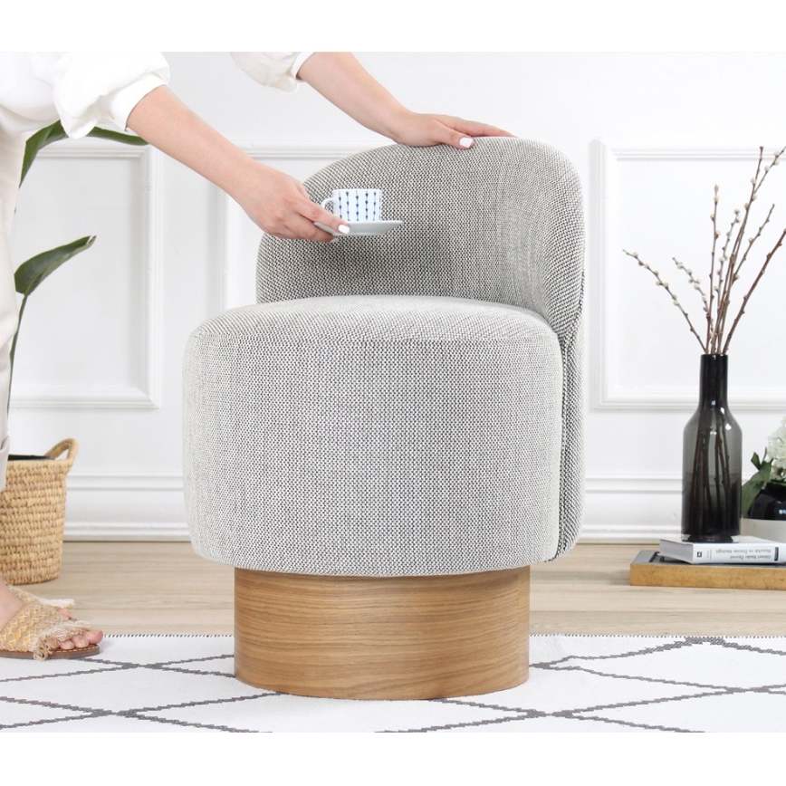 Poltroncina per bambini RIKI 40x47 cm grigio
