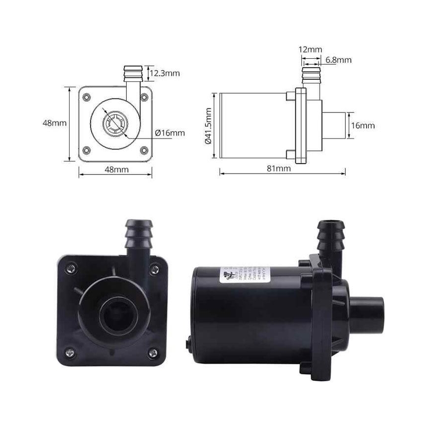 Pompa 6–12 V, portata 700 l/h
