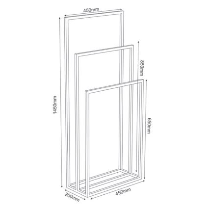 Porta asciugamani 105x45 cm bianco