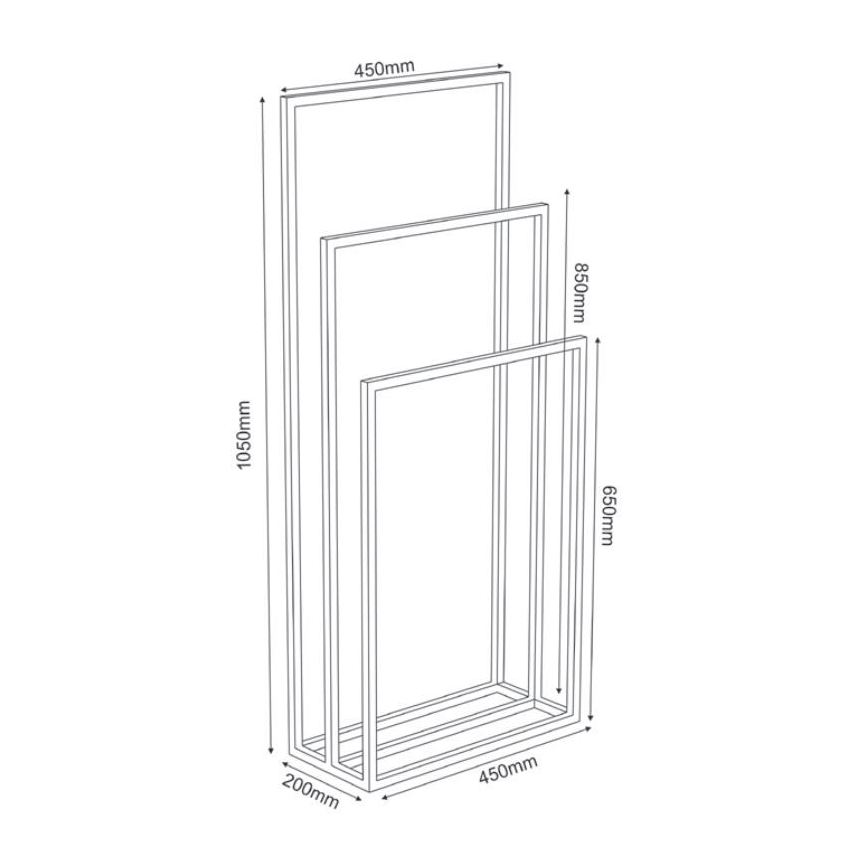 Porta asciugamani 105x45 cm bianco