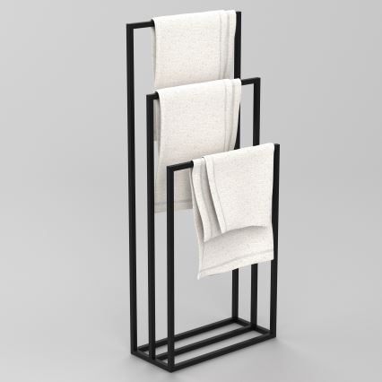 Porta asciugamani 105x45 cm nero