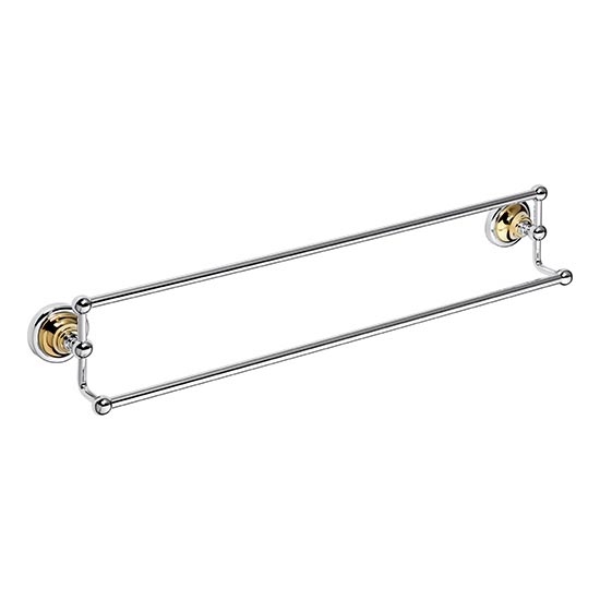 Porta asciugamani 66,5x12,5 cm argento/oro