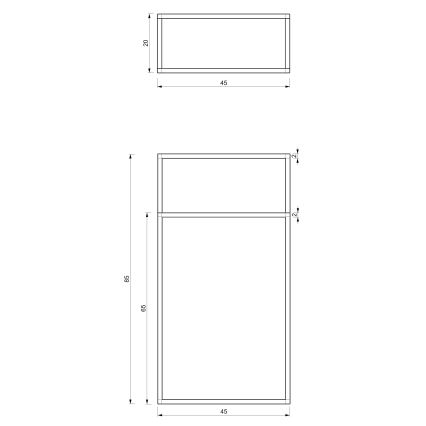 Porta asciugamani 85x45 cm nero