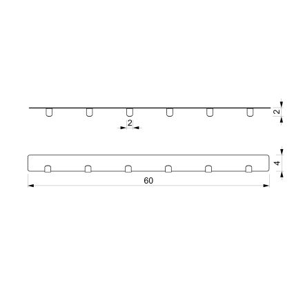 Porta asciugamani a muro 60 cm bianco