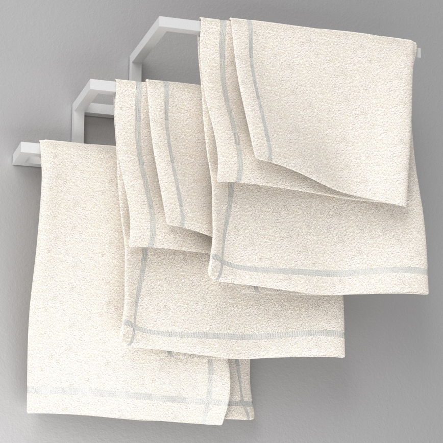 Porta asciugamani da parete 19x58 cm bianco