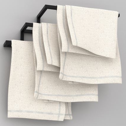 Porta asciugamani da parete 19x58 cm nero