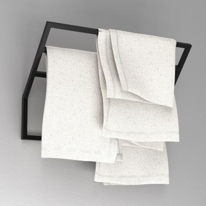 Porta asciugamani da parete 37x60 cm nero