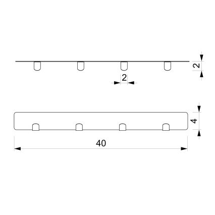 Porta asciugamani da parete 40 cm bianco