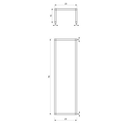 Porta asciugamani da parete 78x23 cm bianco