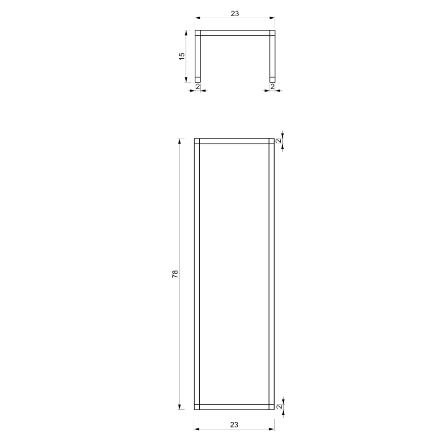 Porta asciugamani da parete  78x23 cm nero