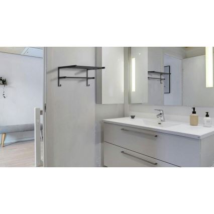 Porta asciugamani per termosifone da bagno HF SHEFFIELD 52x25,6 cm nero