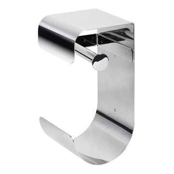Porta carta 12,5 x 26 cm in acciaio inox, finitura argentata