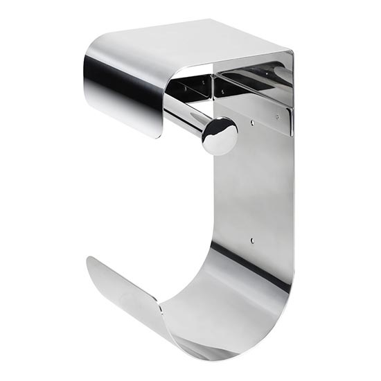 Porta carta 12,5 x 26 cm in acciaio inox, finitura argentata