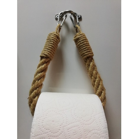 Porta carta igienica in corda BORU 22x14 cm marrone