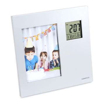 Porta foto con orologio digitale e termometro 2×AAA