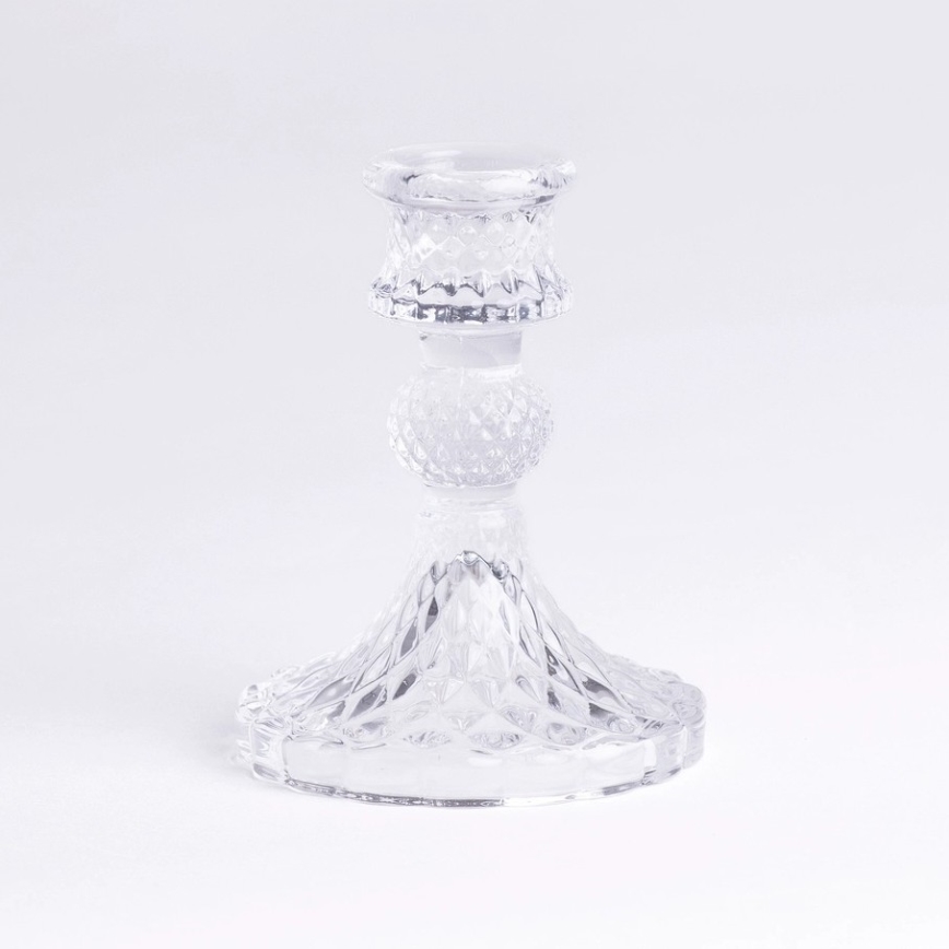 Portacandela 10,5 cm trasparente