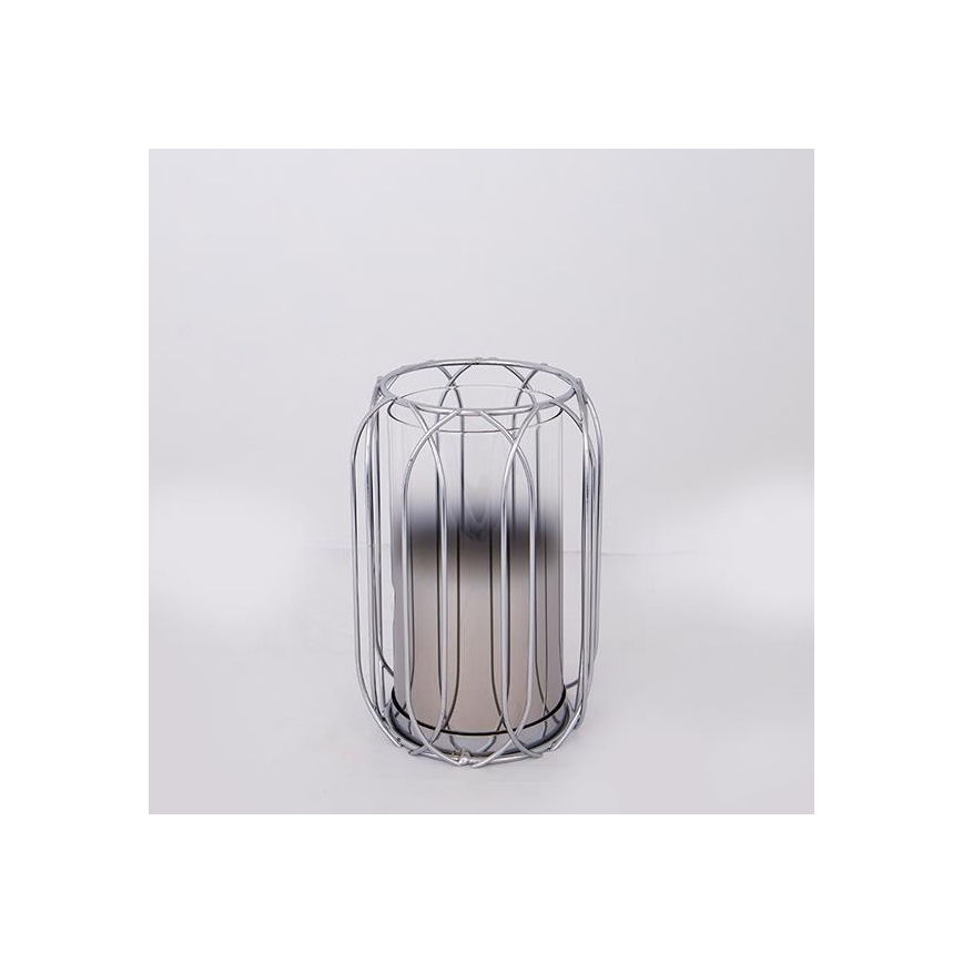 Portacandela 19,5x13,5 cm argento