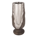 Portacandela 25 x 11 cm, argento/marrone