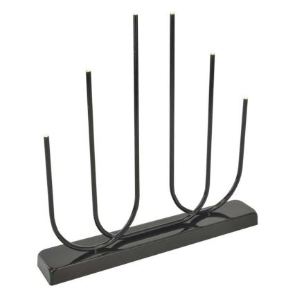 Portacandele natalizio a LED 6xLED/2xAA nero