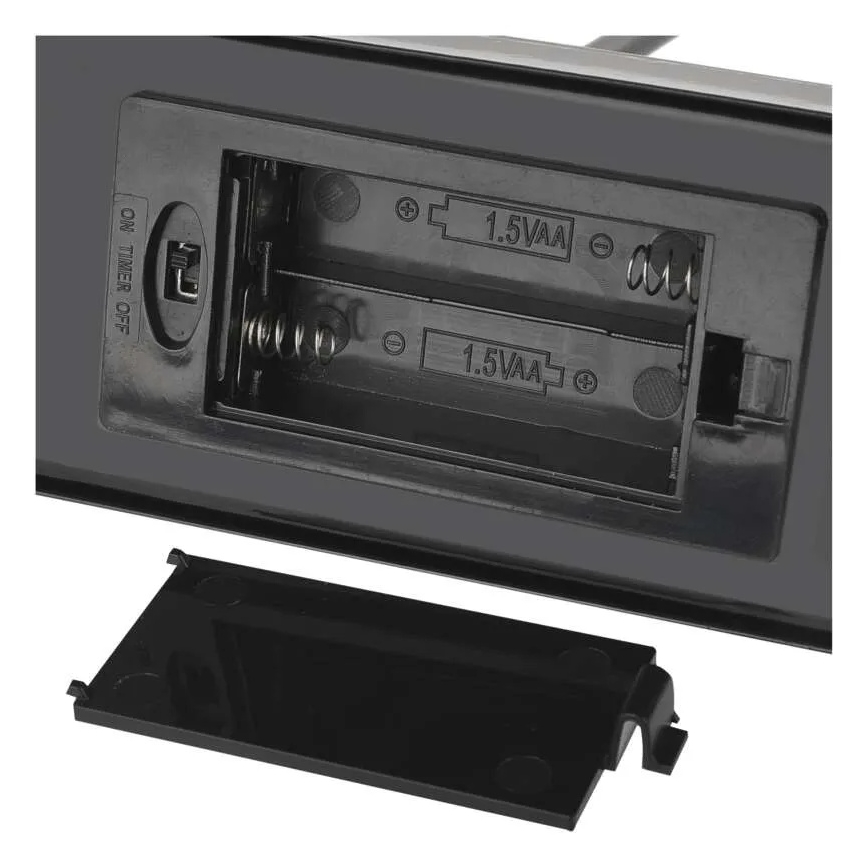 Portacandele natalizio a LED 6xLED/2xAA nero