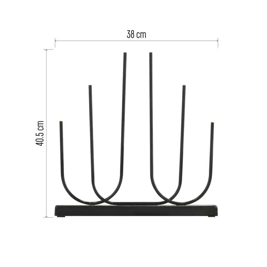 Portacandele natalizio a LED 6xLED/2xAA nero