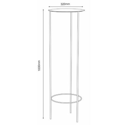 Portafiori 100x32 cm nero