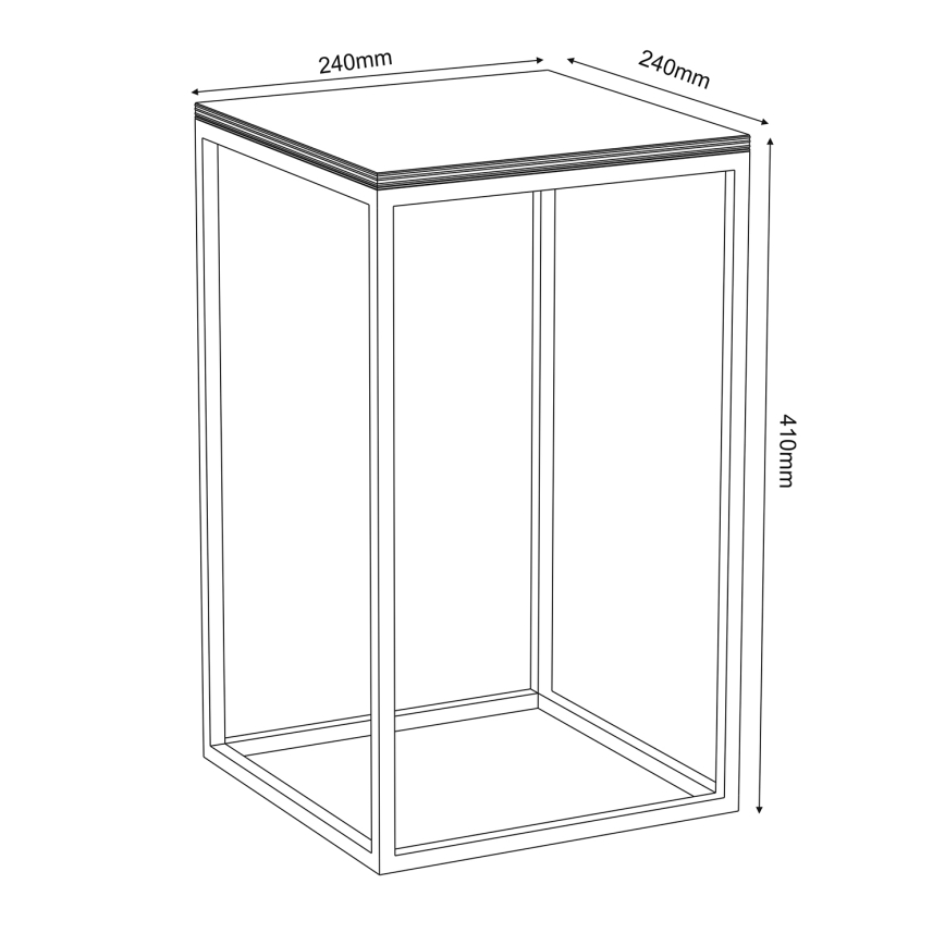 Portafiori 40x24 cm nero