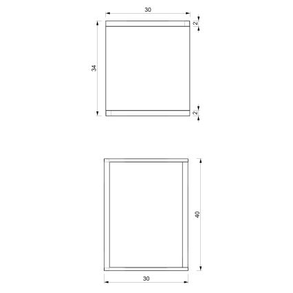 Portafiori 40x30x34 cm bianco