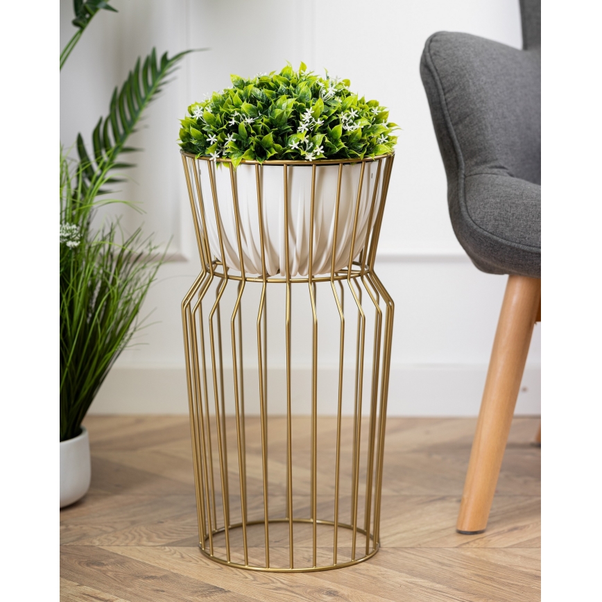 Portafiori 50x26 cm oro