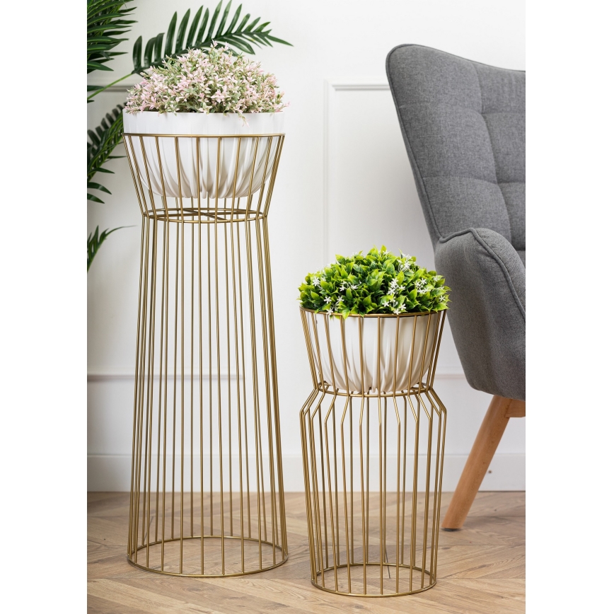 Portafiori 50x26 cm oro