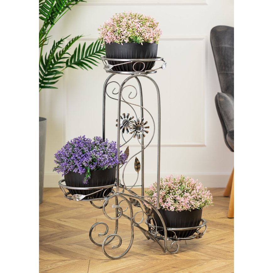 Portafiori 88x65 cm argento
