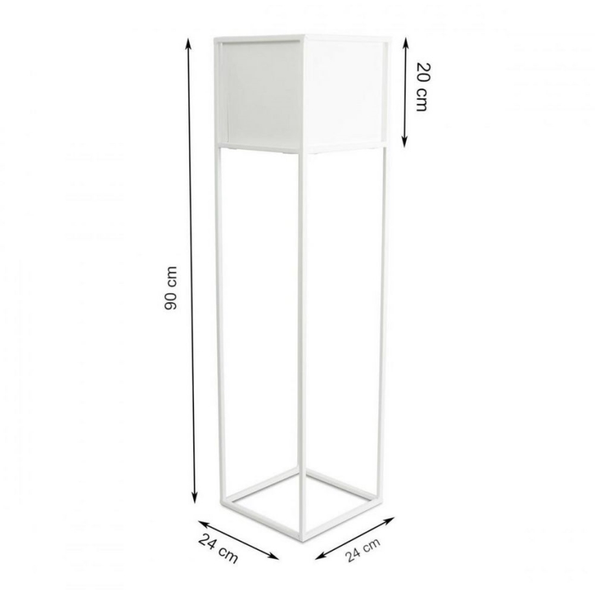 Portafiori 90x24 cm bianco