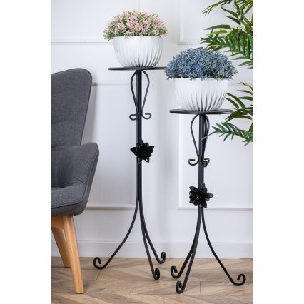 Portafiori 95x39 cm nero