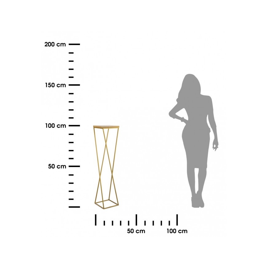 Portafiori LOFT 100x24 cm oro/marrone