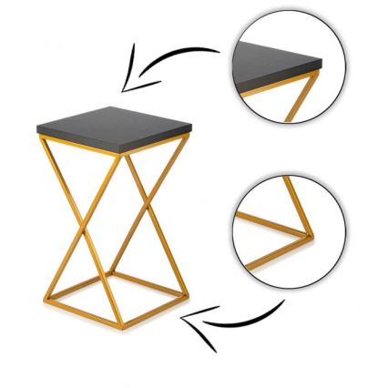 Portafiori LOFT 40x24 cm oro/nero