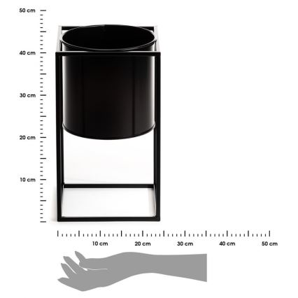 Portafiori RING 40x23 cm nero