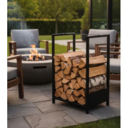 Portalegna 39x35x76 cm nero