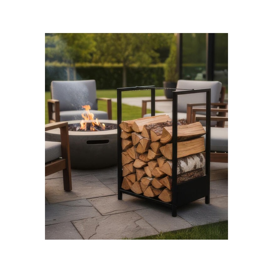 Portalegna 39x35x76 cm nero