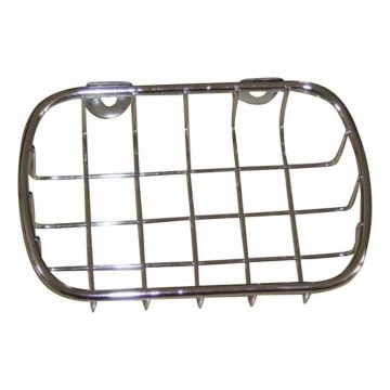 Portasapone da parete in filo metallico 9x14 cm cromo lucido
